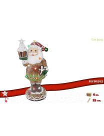 L.RESINA C/LED BABBO NATALE 35cm  $$