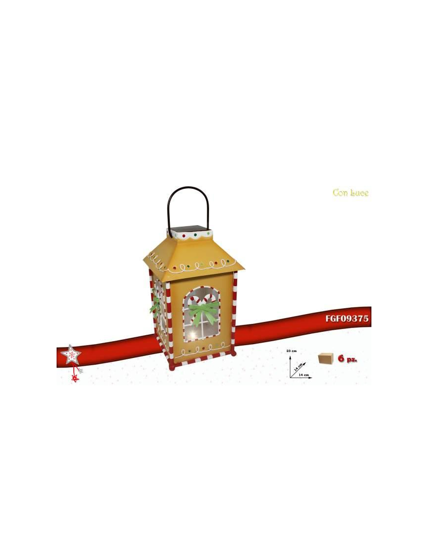 LANTERNA MET C/LUCE PAN DI ZENZ 14x23 $$