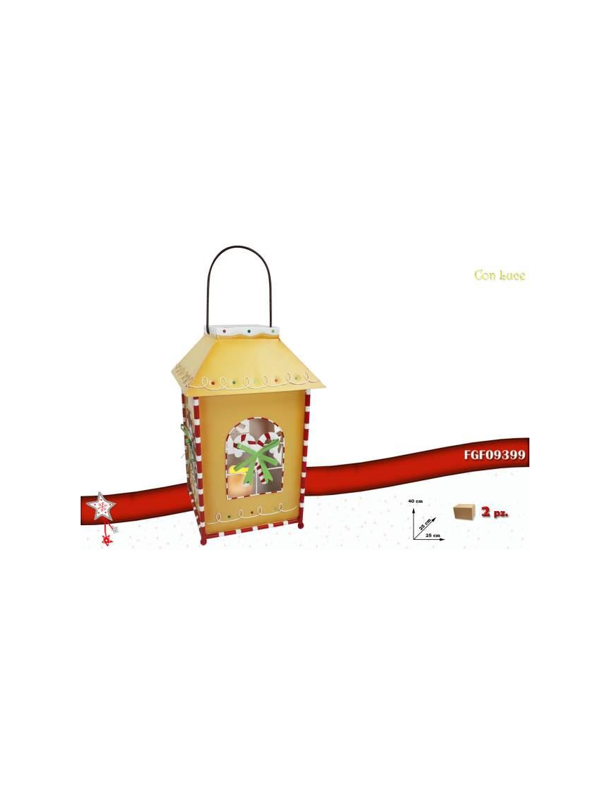 LANTERNA MET C/LUCE PAN DI ZENZ 25x40 $$