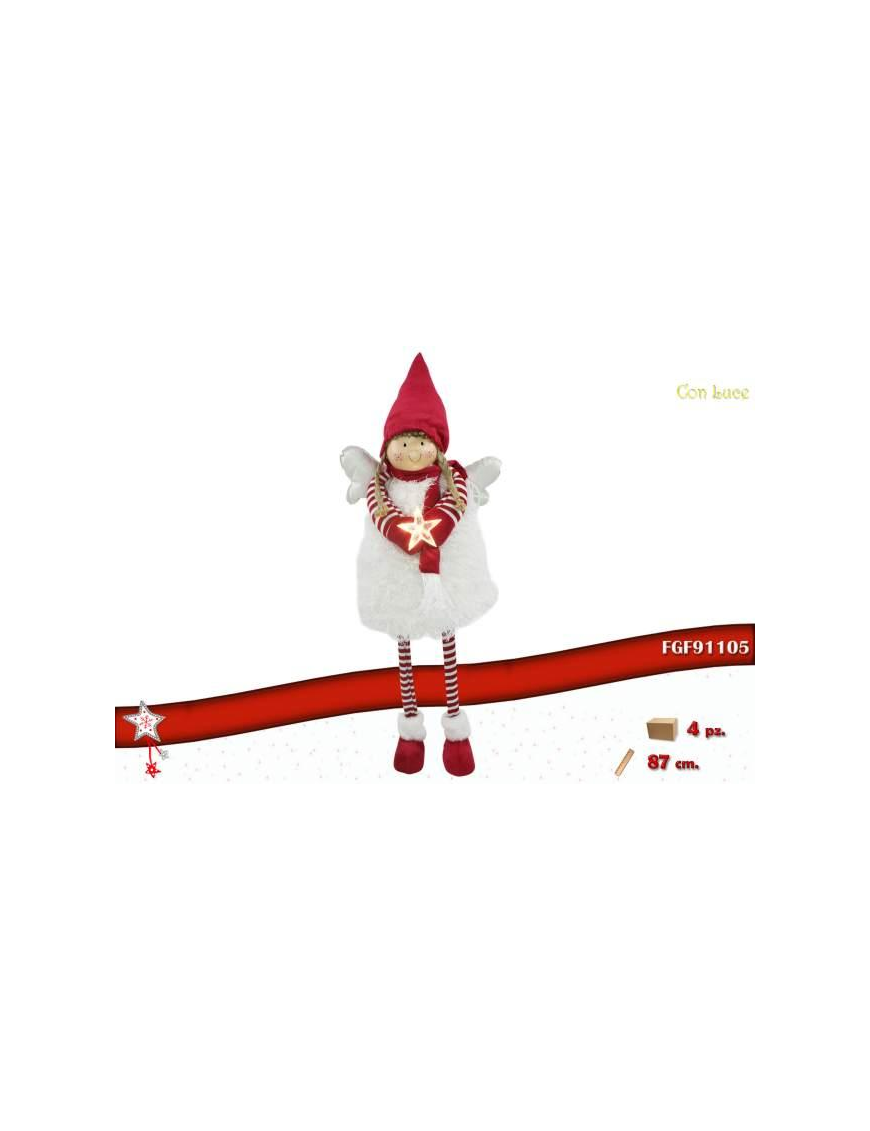 L.TESSUTO LED ROSSO/BIANCO FATINA 87cm$$