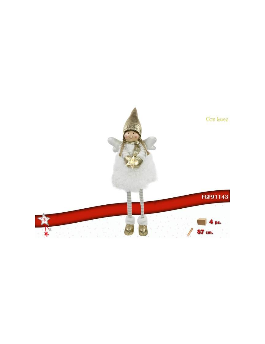 L.TESSUTO LED BIANCO/ORO FATINA 87cm $$