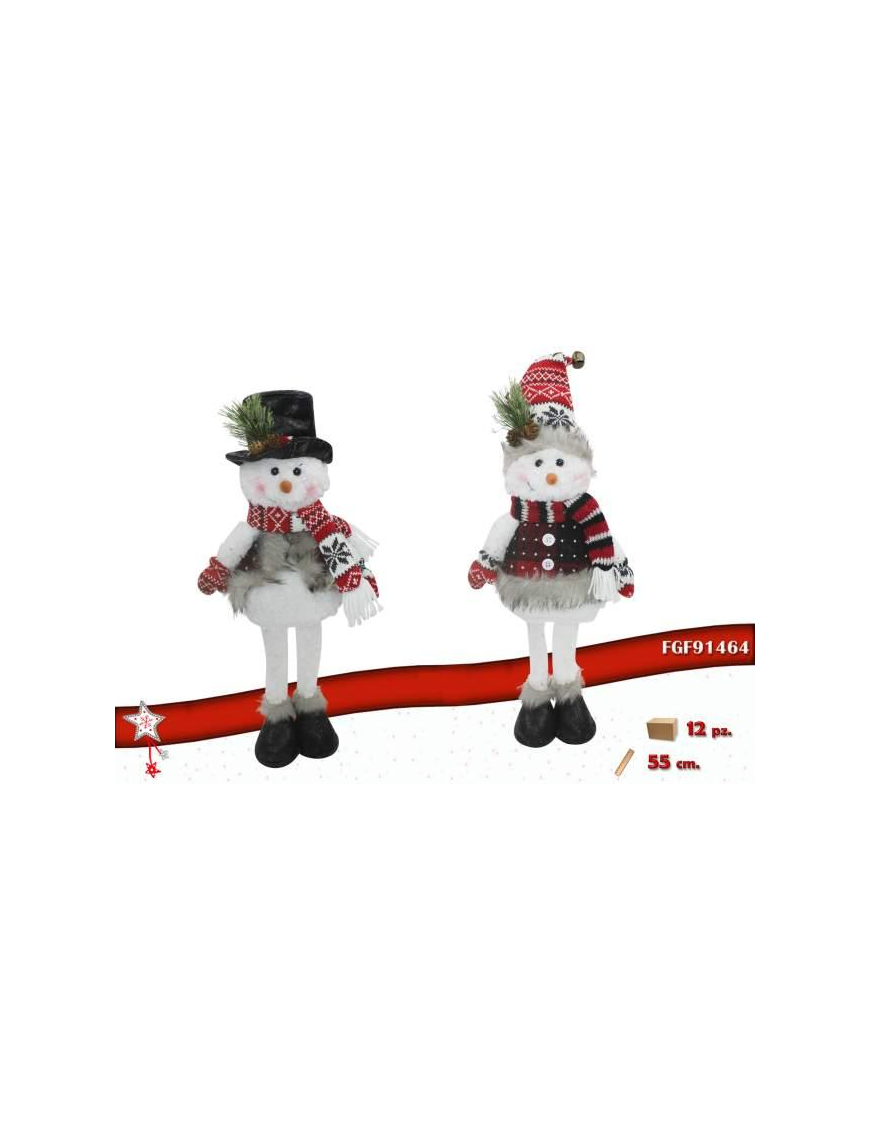 SNOW MAN SCOTTISH FABRIC 55 CM