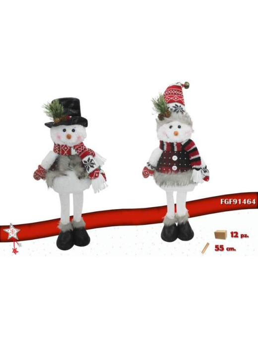 SNOW MAN SCOTTISH FABRIC 55 CM