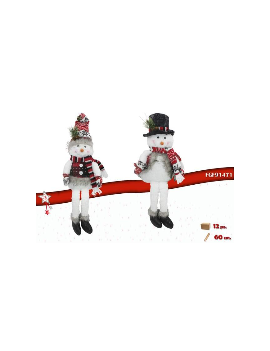SNOW MAN SCOTTISH FABRIC 60 CENTRES