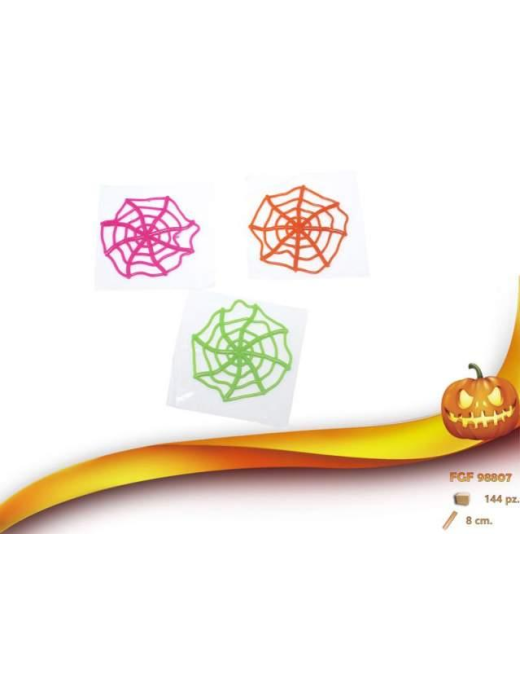 RUBBER SPIDER WEB BLISTER 6 PIECES