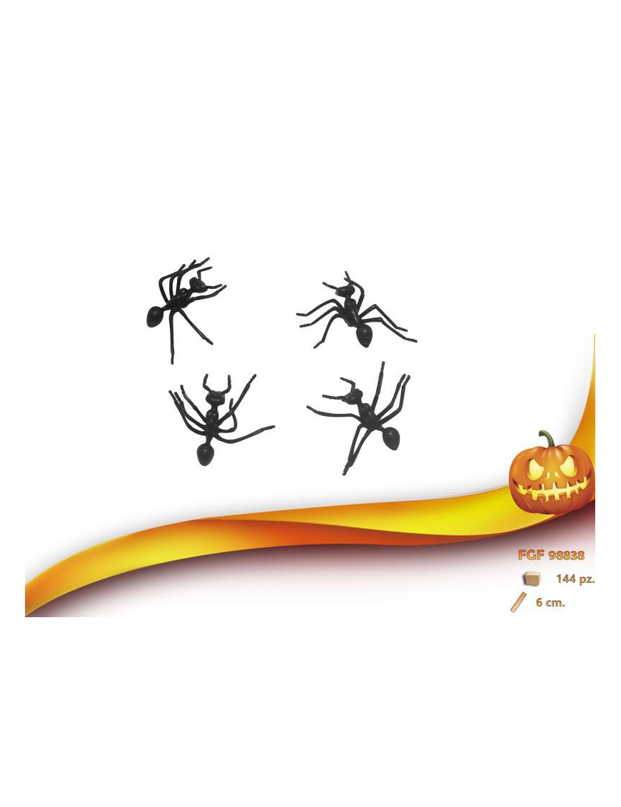 RUBBER SPIDERS BLISTER 6 PIECES