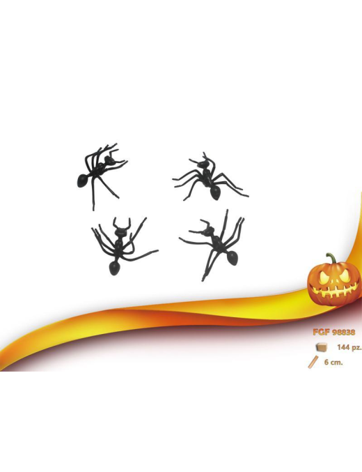 RUBBER SPIDERS BLISTER 6 PIECES