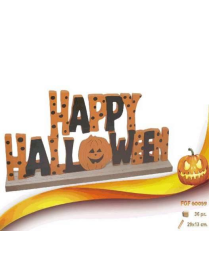 DECORAZIONE LEGNO HALLOWEEN SCRITTA 29x13cm