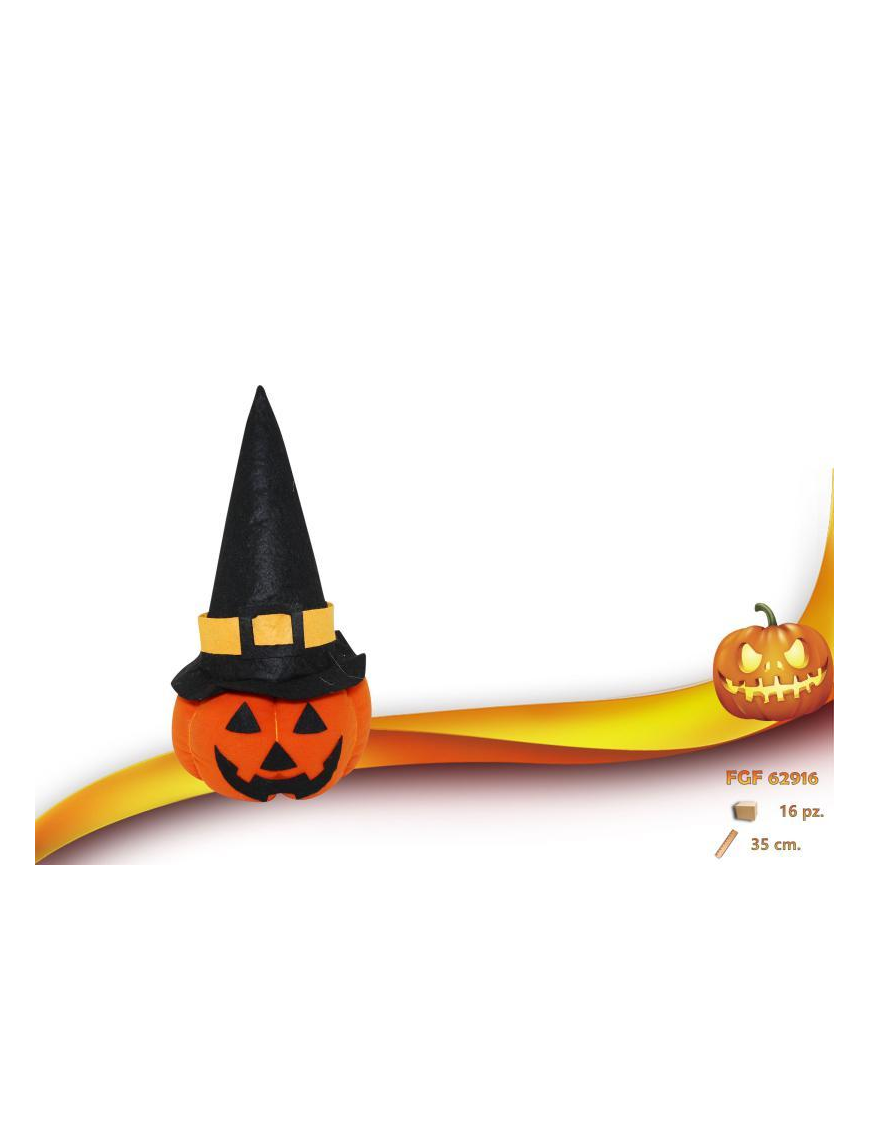 L.PELUCHE ZUCCA C/CAPPELLO 35cm 62916