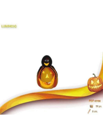 TERRACOTTA ZUCCA LUMINOSA CON RAGNO 8cm