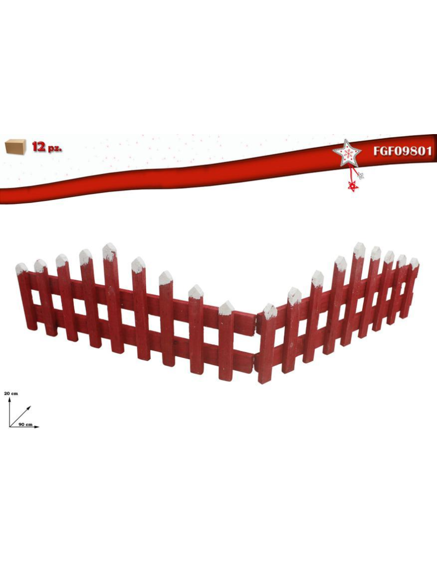 STACCIONATA LEGNO ROSSO 90x20 CENTIMETRI 2 PEZZI