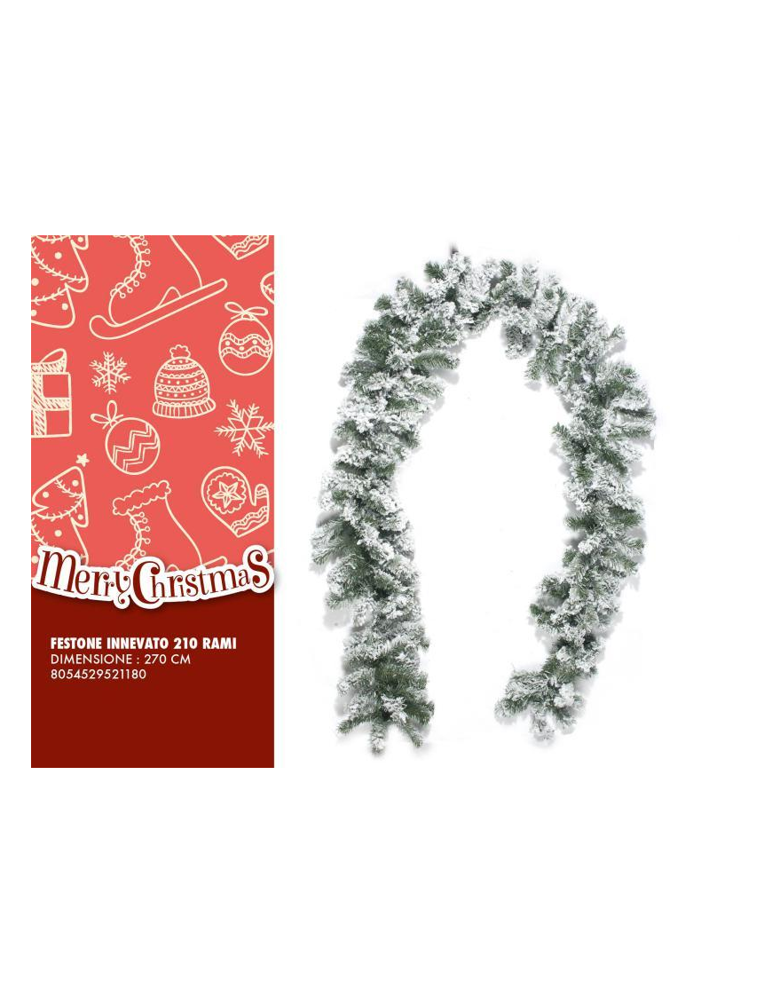 SNOWY GARLAND 270 CENTIMETERS