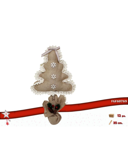 ALBERO JUTA C/BASE LEGNO 35cm 60769 $$