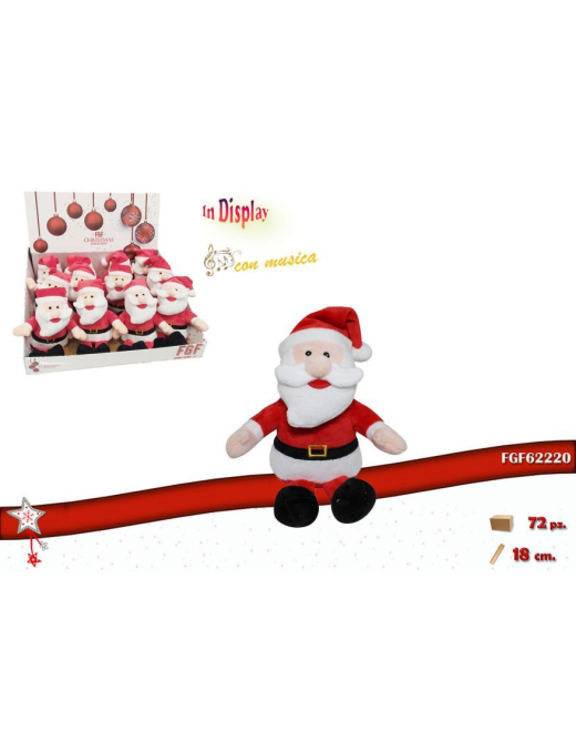 BABBO NATALE PELUCHE 18 CENTIMETRI