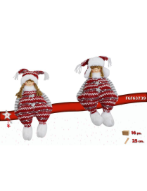L.RED/GREY BAMBOLINA 25cm 63739 $$