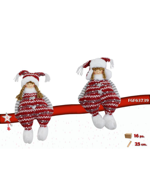 L.RED/GREY BAMBOLINA 25cm 63739 $$