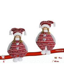 BAMBOLINA ROSSO/GRIGIO 42 CENTIMETRI