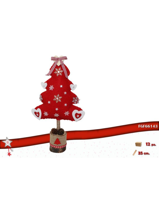 ALBERO FELTRO C/BASE LEGNO 35cm 66143 $$