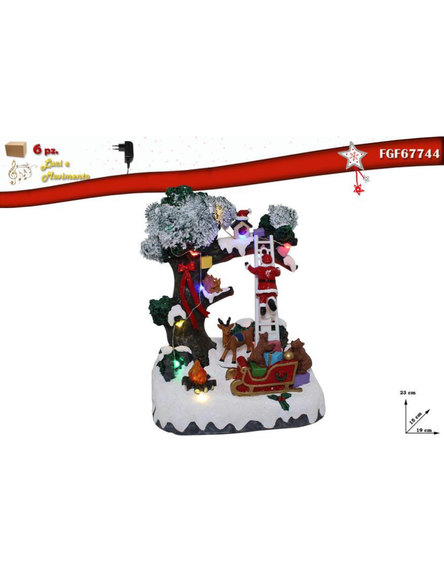 VILLAGE WITH MOVEMENT+LIGHTS+MUSIC 19x15x23 CENTIMETERS