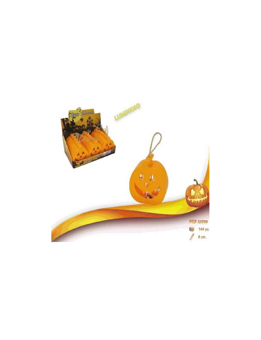 PLASTIC PUMPKIN 9cm