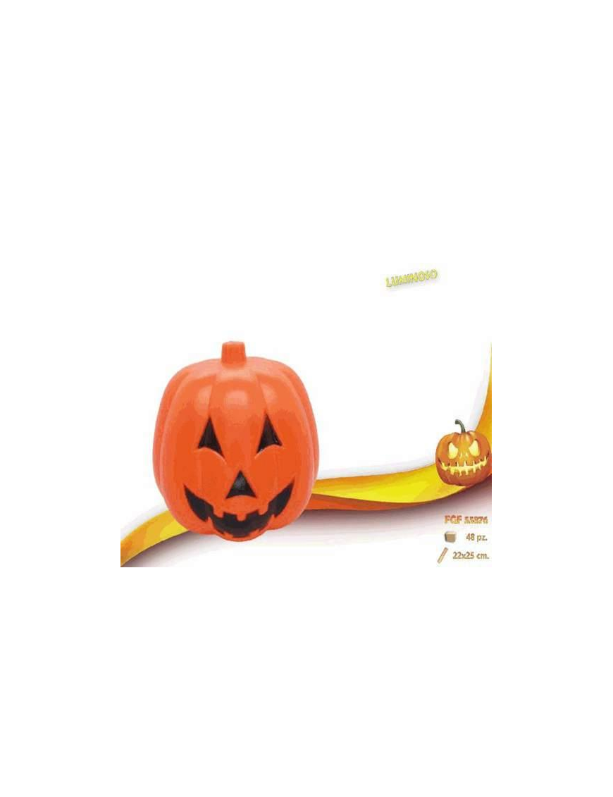 ZUCCA PLASTICA  25cm CON LUCE