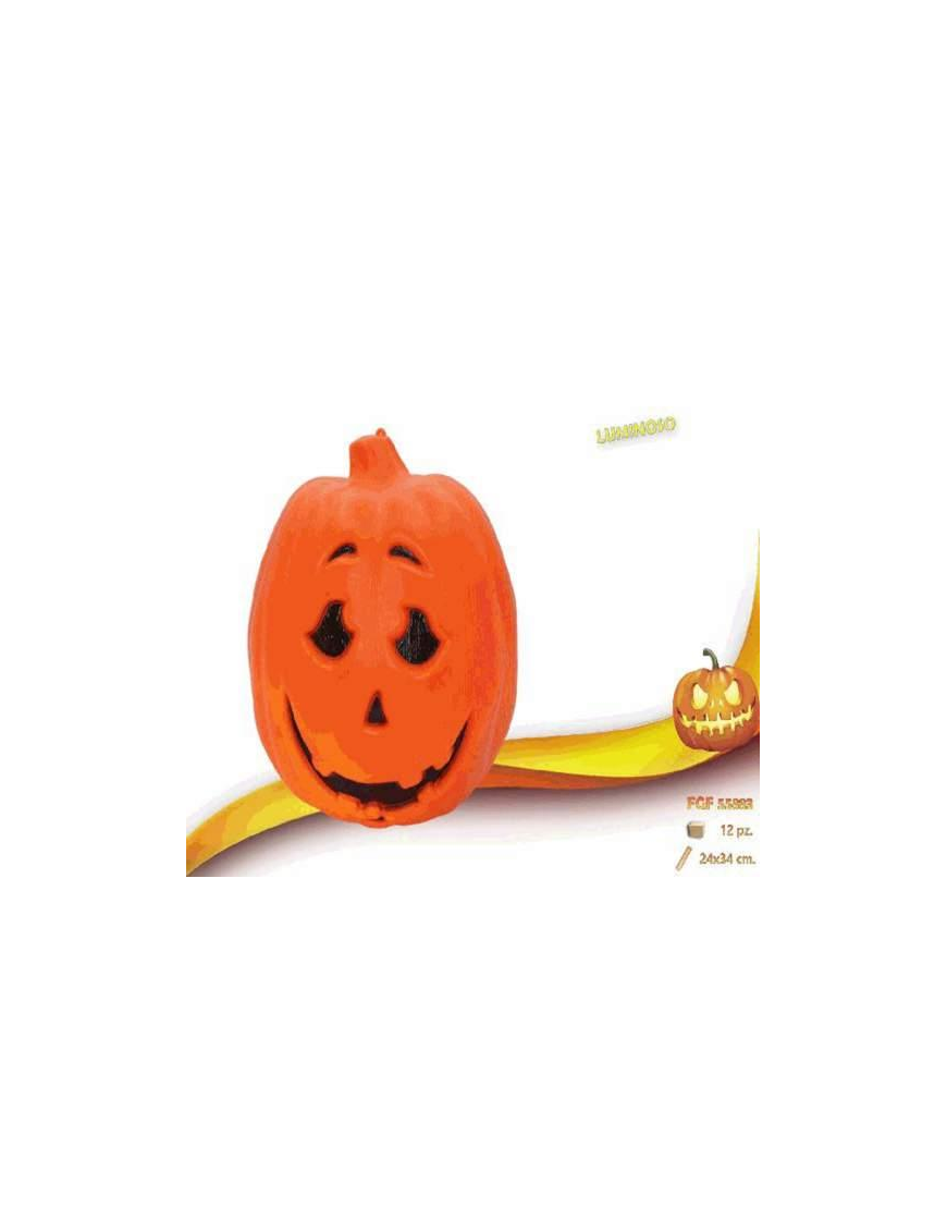 ZUCCA PLASTICA  34cm CON LUCE