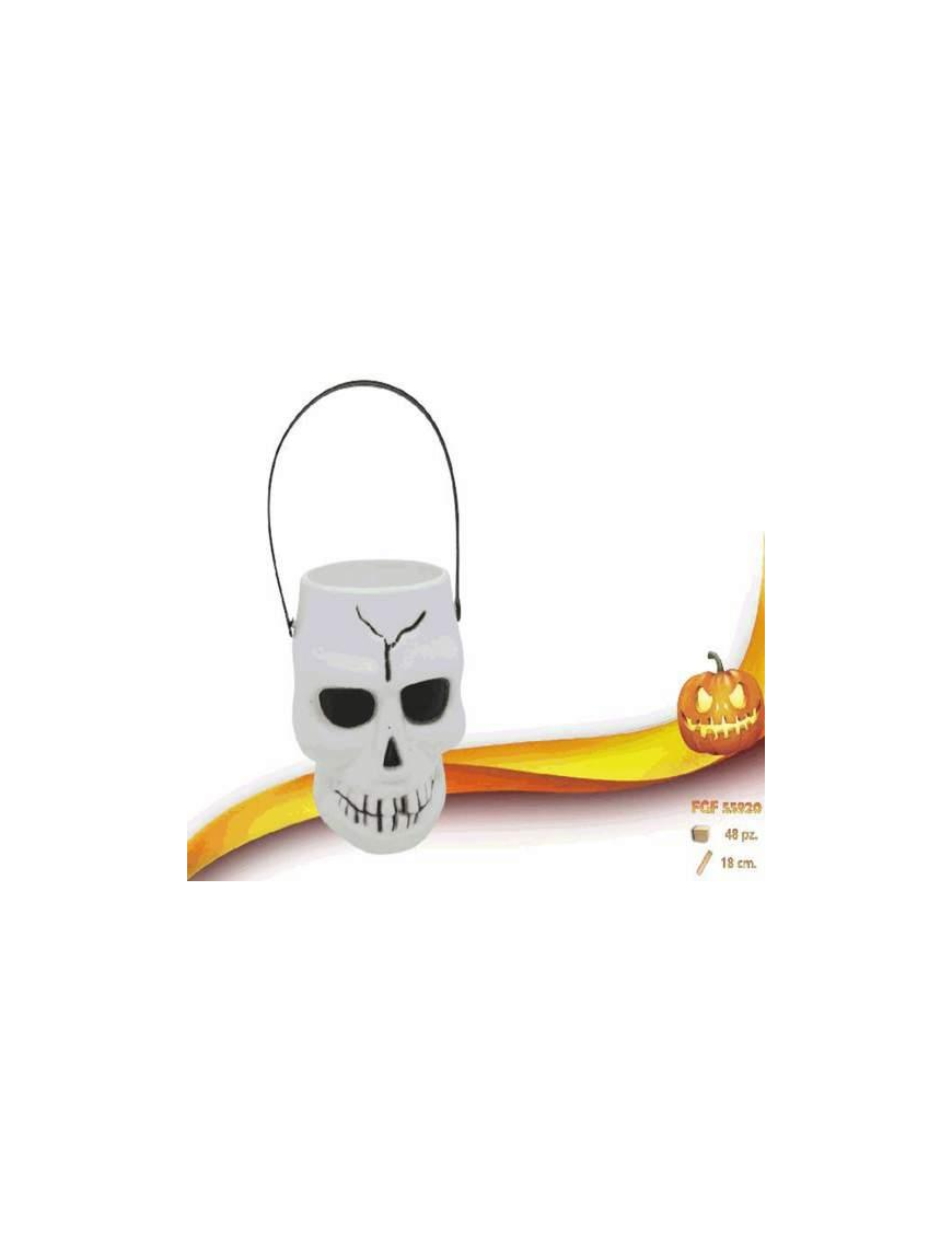 DECORATIVE SKULL CONTAINER 18cm