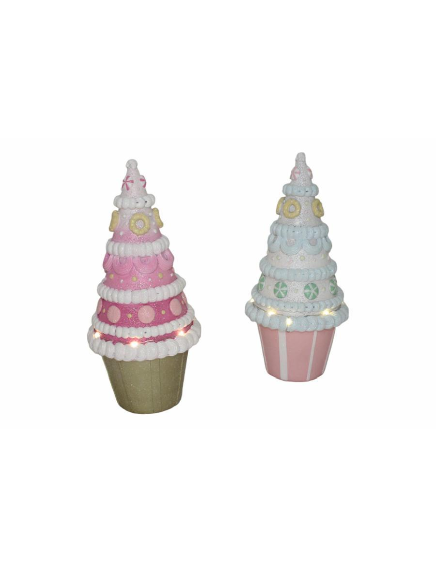 GELATO POLIRESINA+LUCE 12x12x25 CENTIMETRI