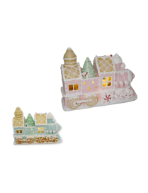 POLYRESIN TRAIN+LIGHT 25x10x18 CENTIMETERS