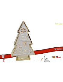 ALBERO BIANCO/ORO CON LED  15x5x24