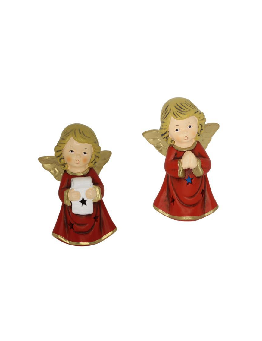 RED TERRACOTTA ANGEL 17 CENTIMETERS