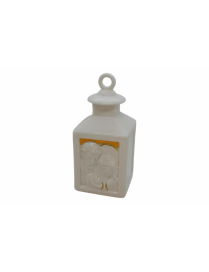 CERAMIC NATIVITY WITH LED LANTERN 8x8x16 CENTIMETERS