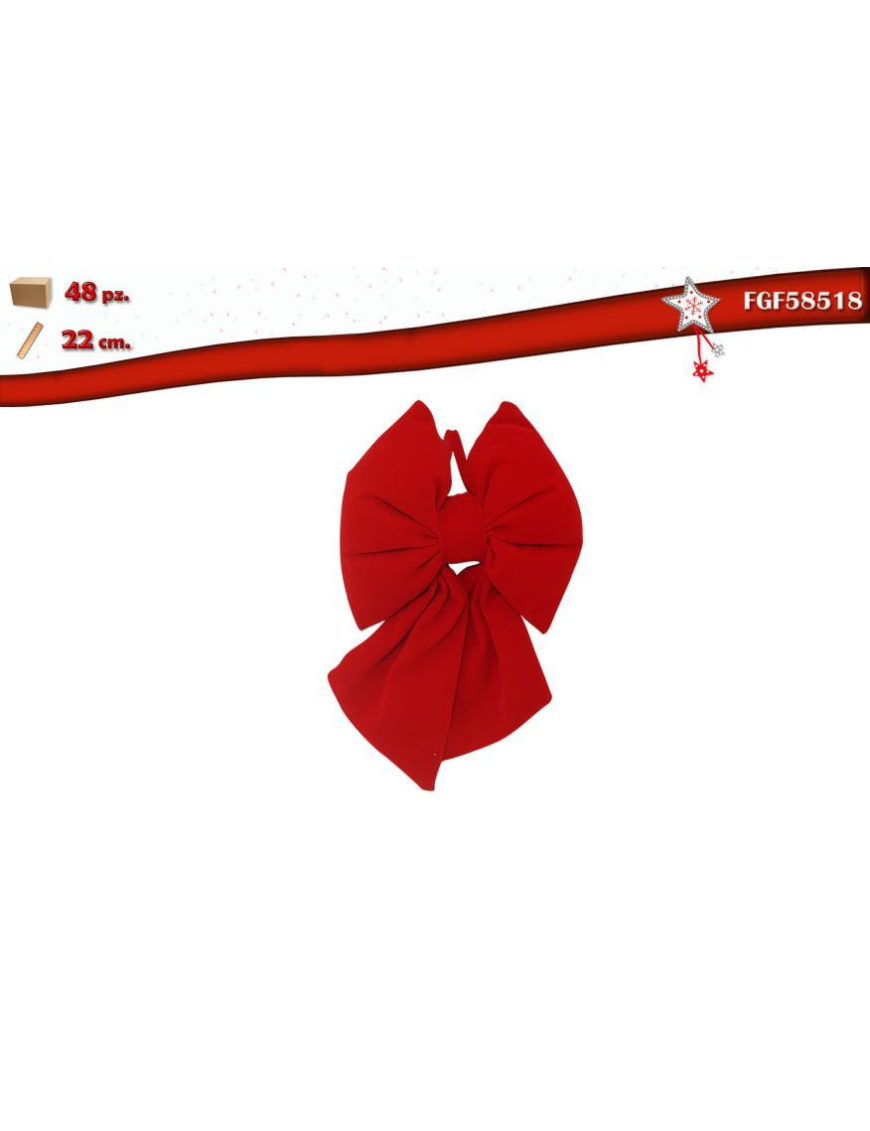 RED VELVET BOW 22 CENTIMETERS