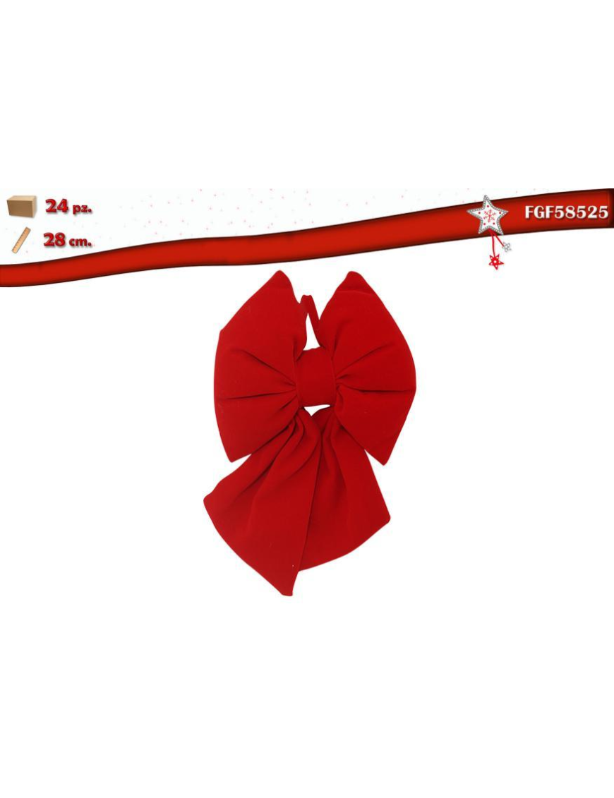 RED VELVET BOW 28 CENTIMETERS
