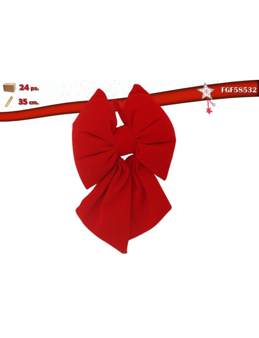 RED VELVET BOW 35 CENTIMETERS