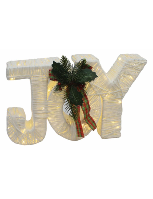 SCRITTA JOY RATTAN+LUCE 42x10x25 CENTIMETRI