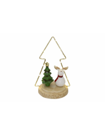 CERAMIC LED REINDEER 13x13x22 CENTIMETERS