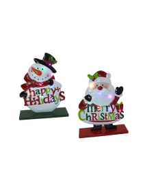 DECORAZIONE METALLO SOGGETTI CON LED 22x30