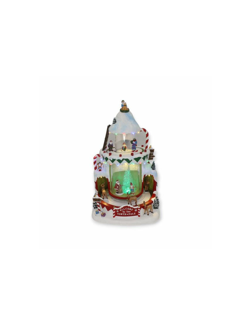 VILLAGGIO CON MOVIMENTO+LUCE+MUSICA 26x27x40 CENTIMETRI