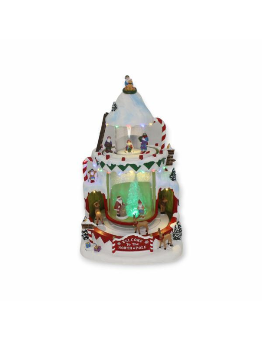 VILLAGGIO CON MOVIMENTO+LUCE+MUSICA 26x27x40 CENTIMETRI