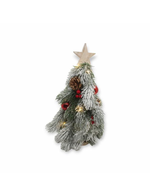 ALBERELLO DECORAZIONE LEGNO 32 CENTIMETRI CON LED