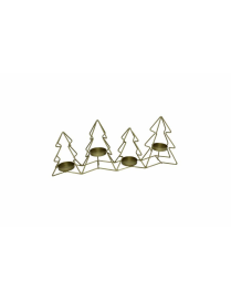 PORTACANDELA METALLO ORO 40x16 CENTIMETRI