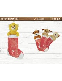 CALZA TESSUTO 35cm CON PELUCHE