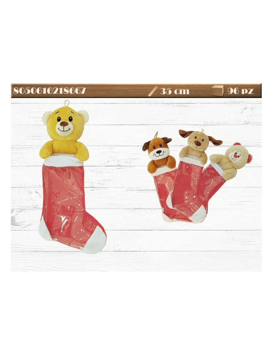 CALZA TESSUTO 35cm CON PELUCHE