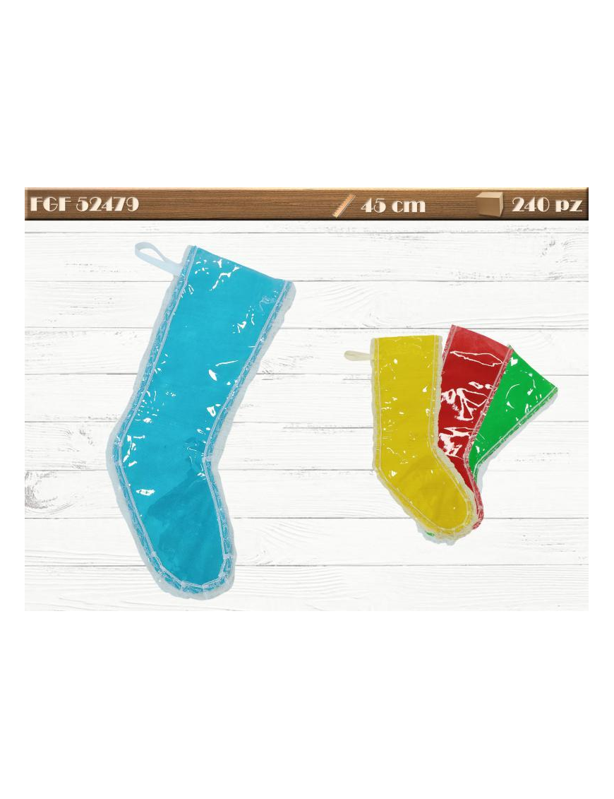 EPIPHANY EVE PVC STOCKING 45cm ASSORTED COLORS