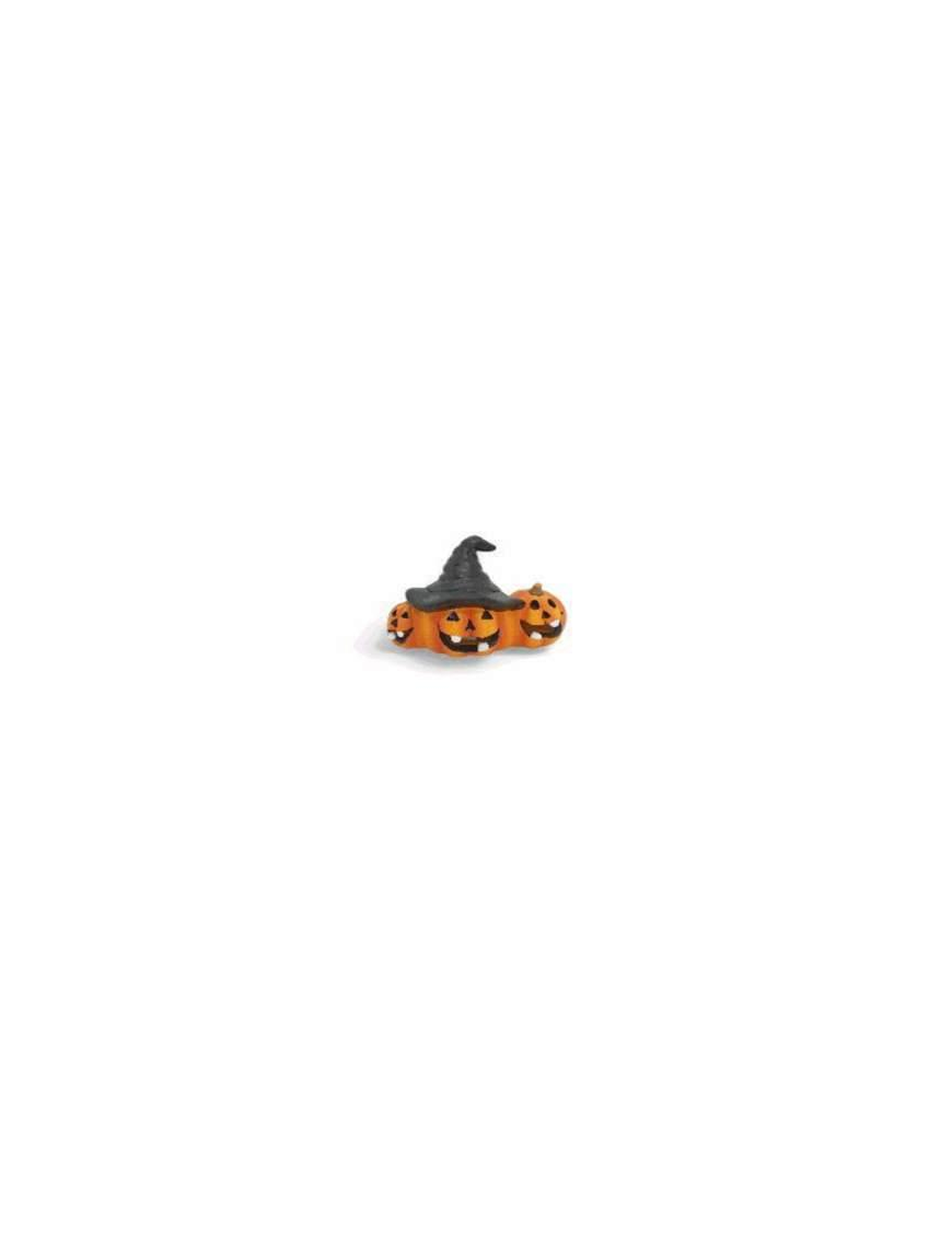 PUMPKIN WITH LED TRIS 16x10x11cm