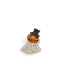 PUMPKIN WITH GHOST LED 18x12x20 cm