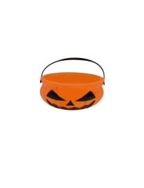 PLASTIC PUMPKIN CONTAINER 16cm