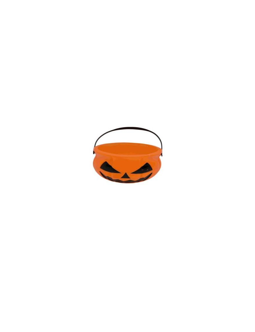 PLASTIC PUMPKIN CONTAINER 16cm