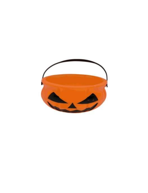 PLASTIC PUMPKIN CONTAINER 16cm